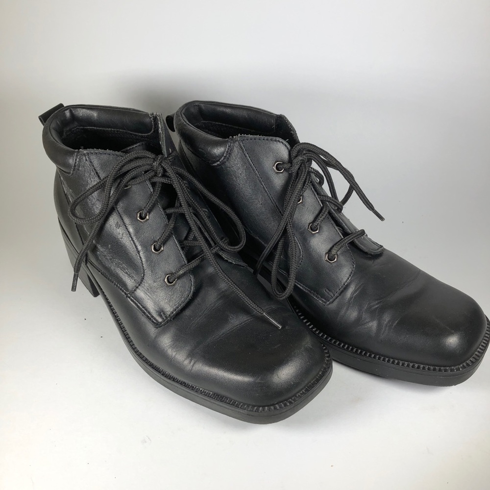 Sporto Women’s Ankle Boot Black Lace Up 9.5